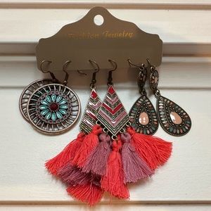 Bohemian Earrings set of 3